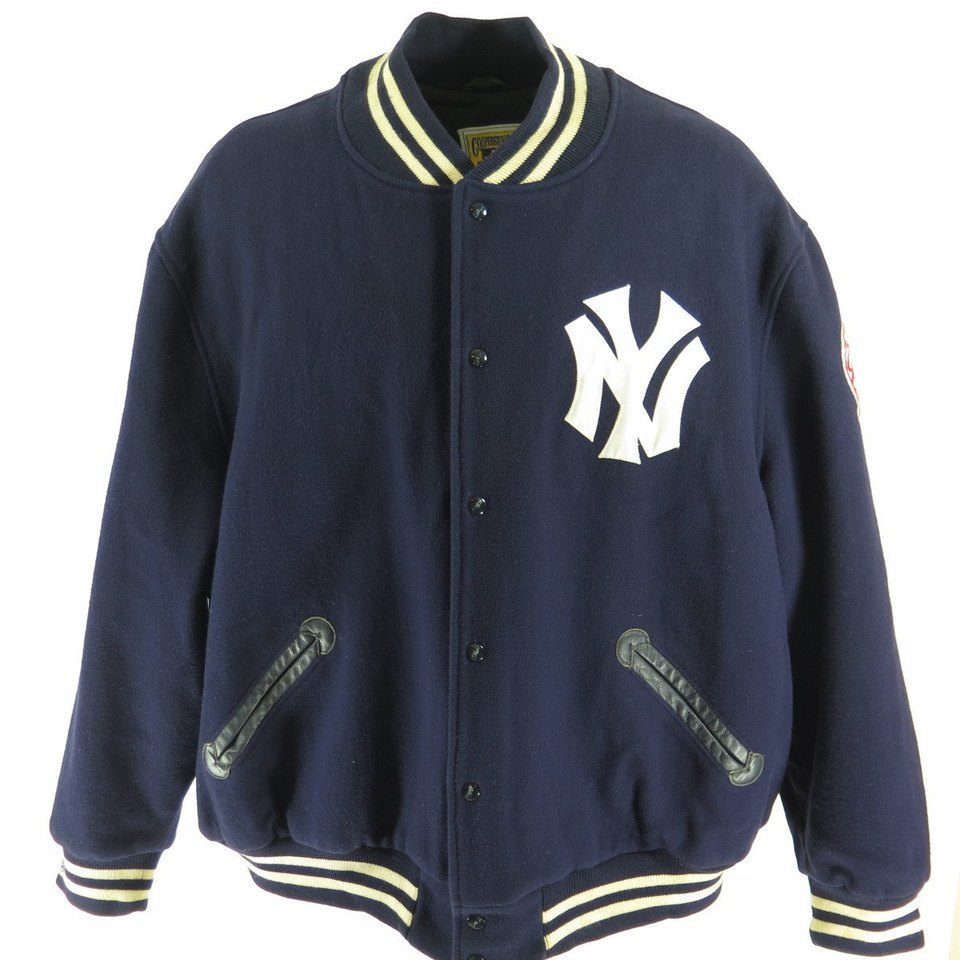 Vintage 80s New York Yankees Jacket Mens 64 Mitchell & Ness MLB Baseball  Wool