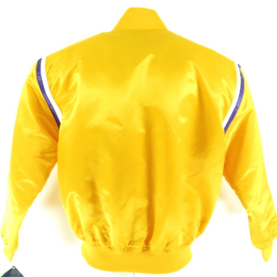 Vintage 1980's White Los Angeles Lakers Satin Starter Jacket Sz. XL