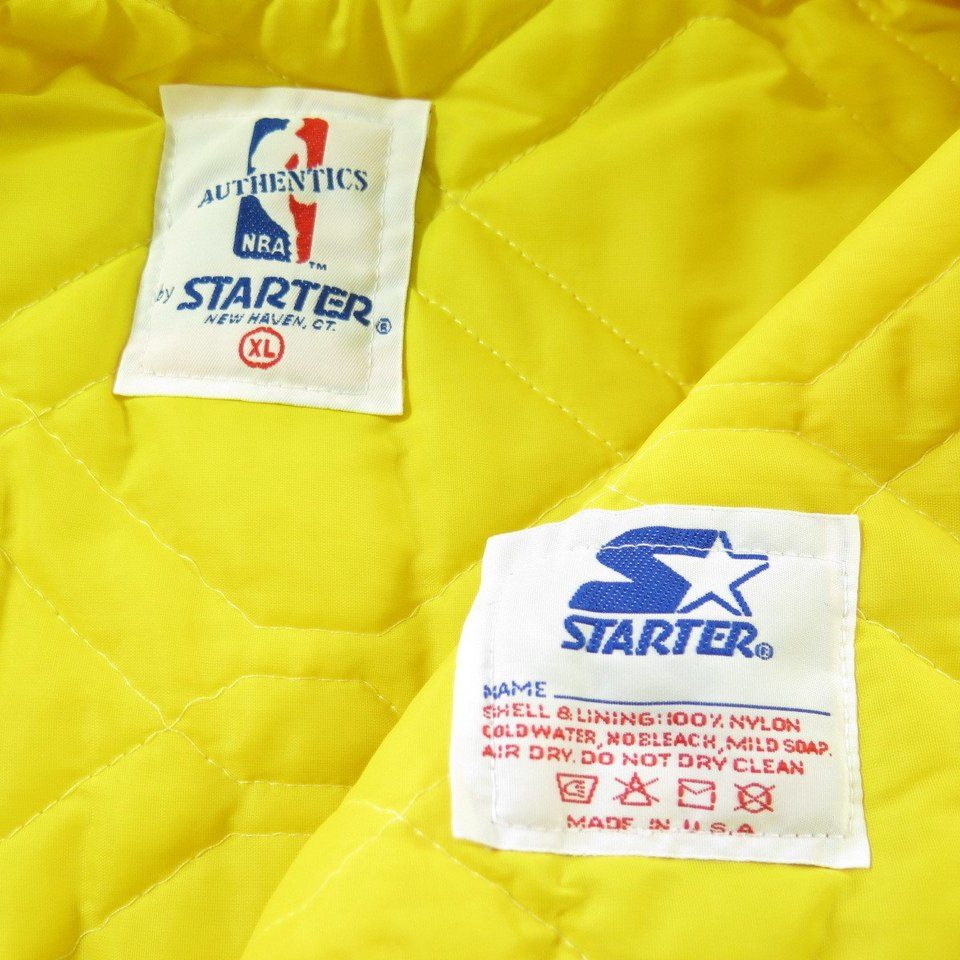 Vintage LA Lakers Warm Up Jacket Starter Medium NBA Yellow 80s 90s Los  Angeles