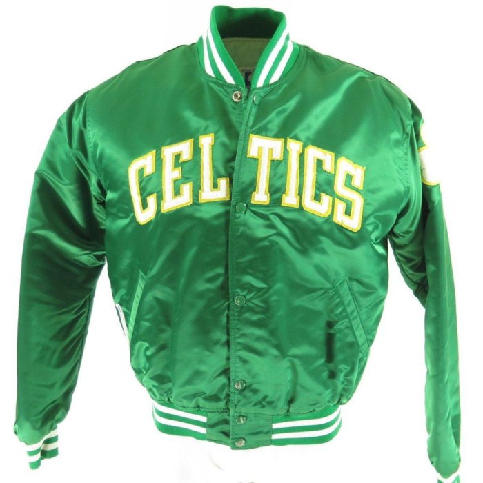 Vintage Boston Celtics Starter Bomber Jacket 1980's NBA Shamrock Large