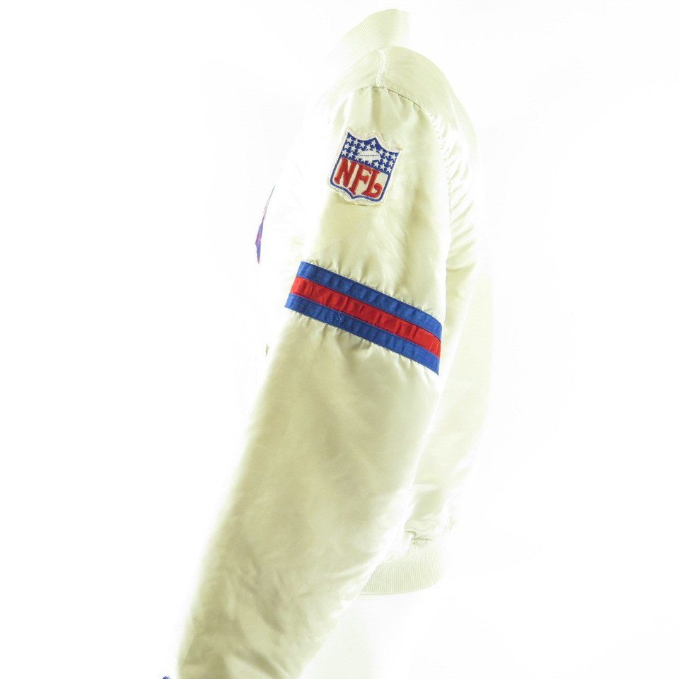 White Starter Varsity Satin New York Giants Throwback D-Line