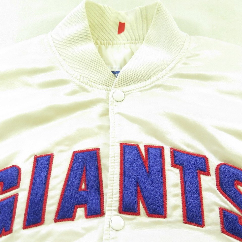 Vintage 80s Starter NFL Football New York Giants White Satin