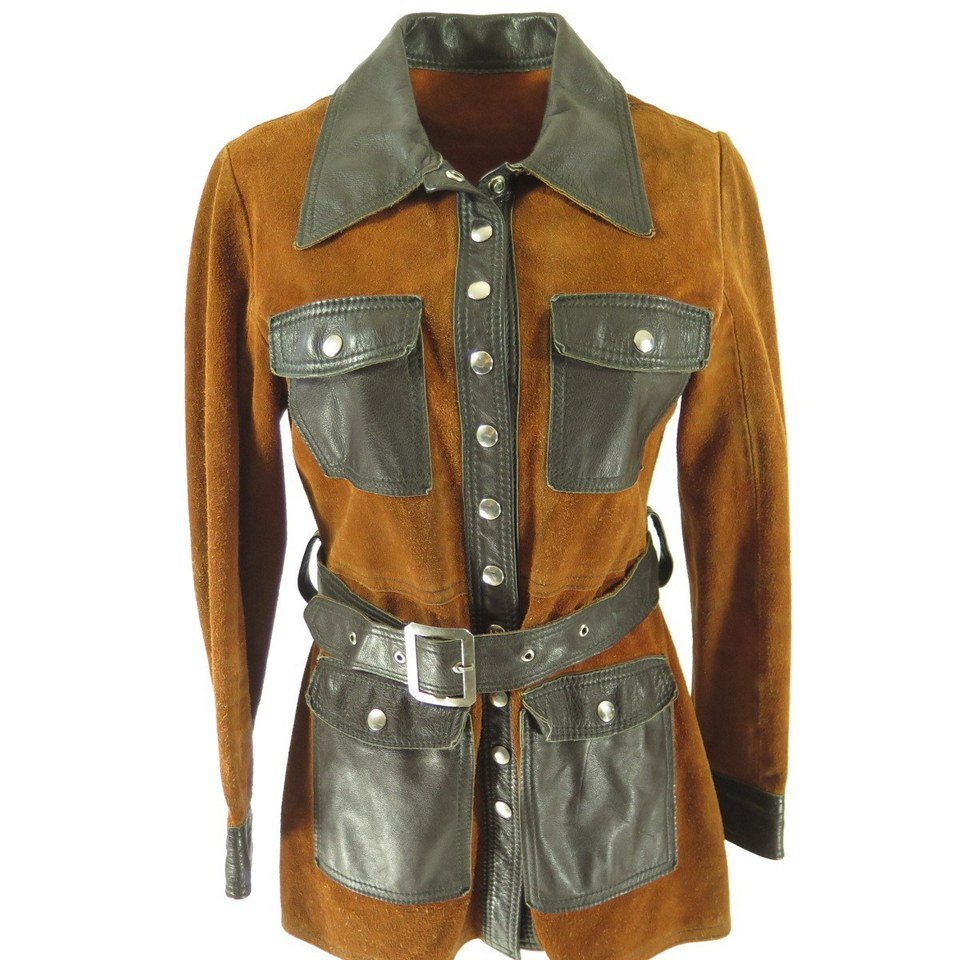 Women VINTAGE Flower Biker Jacket