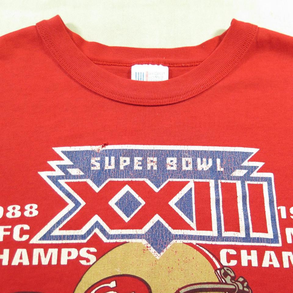 Vintage 80s Super Bowl T-shirt XL San Francisco 49ers NFC 1988 Champions