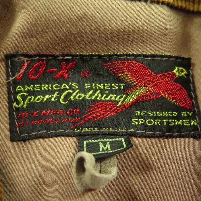Vintage 80s 10-X 10X Hunting Jacket Medium Talon Zip | The Clothing Vault