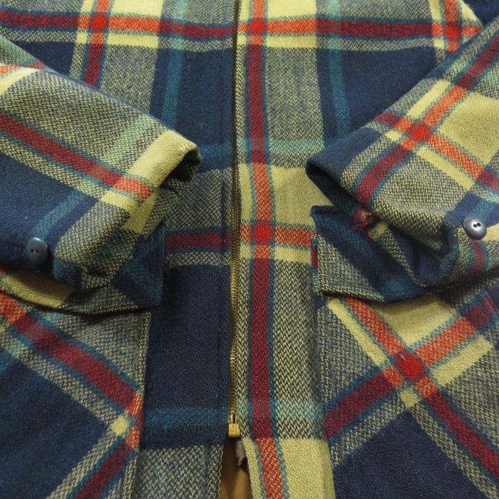 Vintage 50s Rockabilly Coat Jacket 40 Wool USA Made Plaid Bond Talon ...