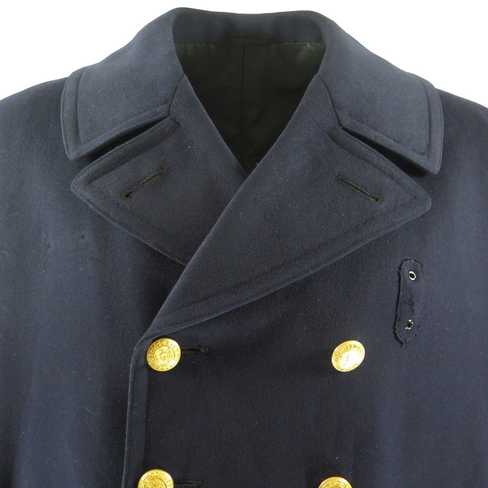 Vintage 50s Chicago Police Uniform Coat Jacket 44 Large Union Made Blue ...