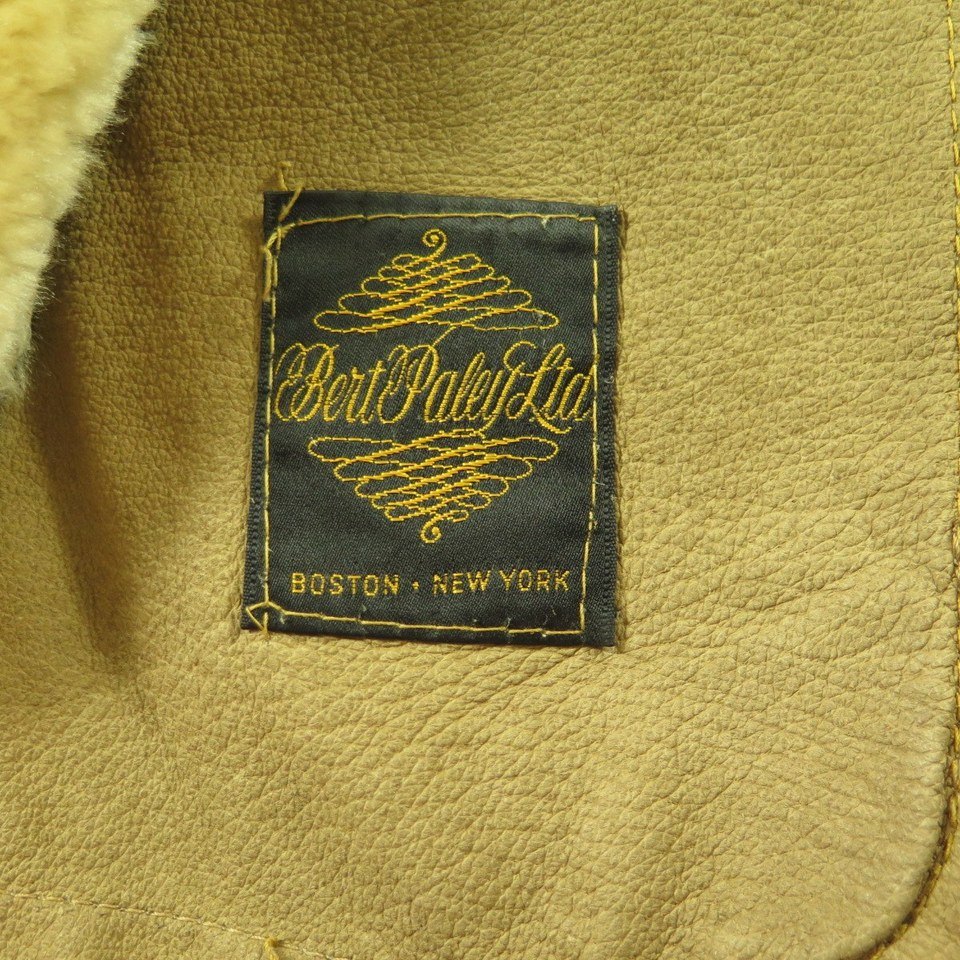 Vintage 60s Bert Paley Sheepskin Shearling Shirt Style Jacket Mens 42 ...