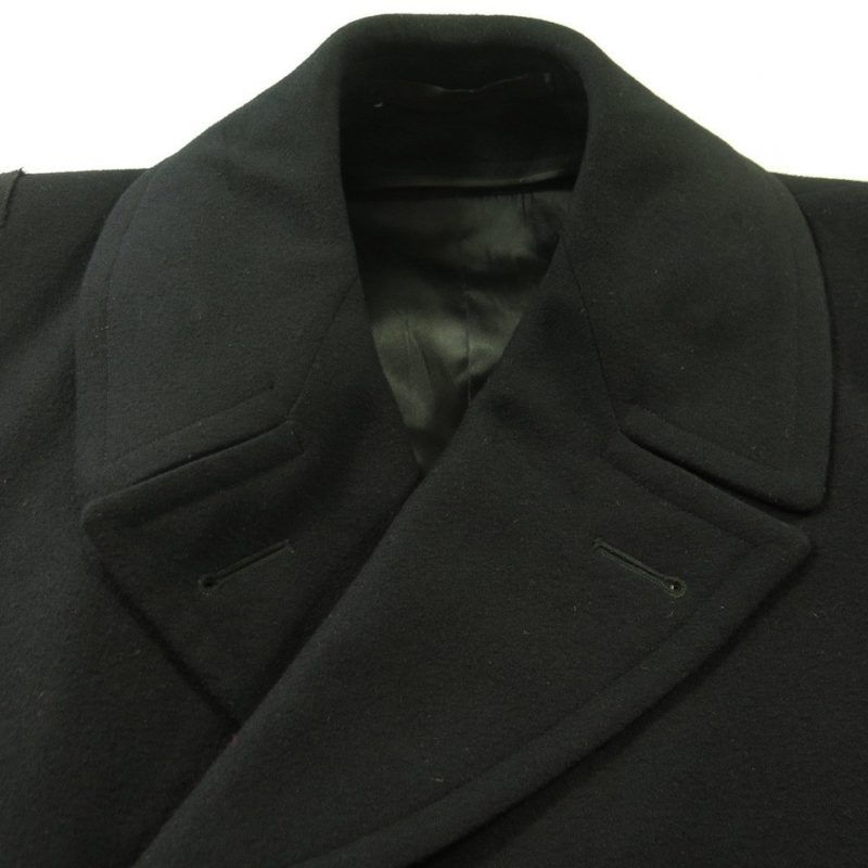 Vintage 80s US Navy Bridge Coat Overcoat 39 40 Regular Med Wool Uniform ...