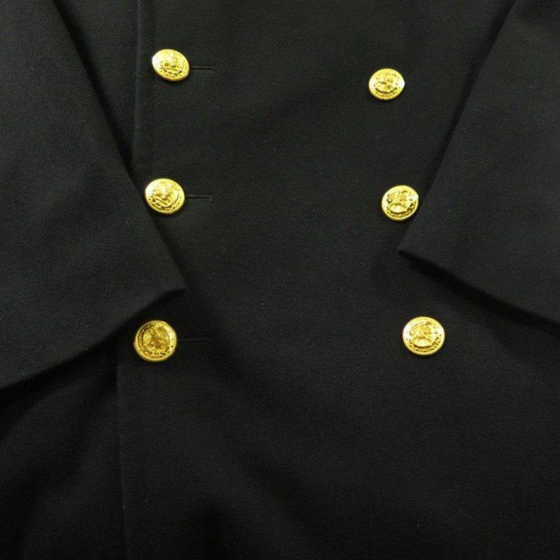 Vintage 80s US Navy Bridge Coat Overcoat 39 40 Regular Med Wool Uniform ...