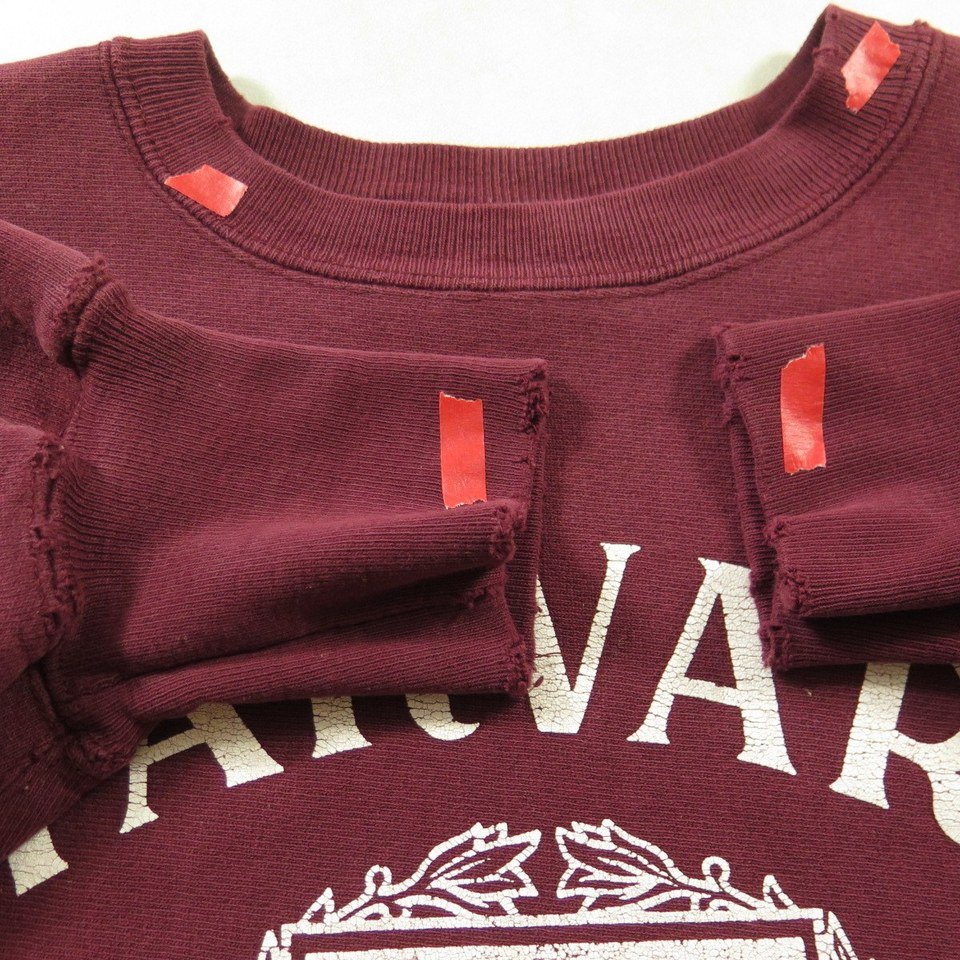 Vintage 90s Harvard University Crest Sweatshirt M Champion Crimson