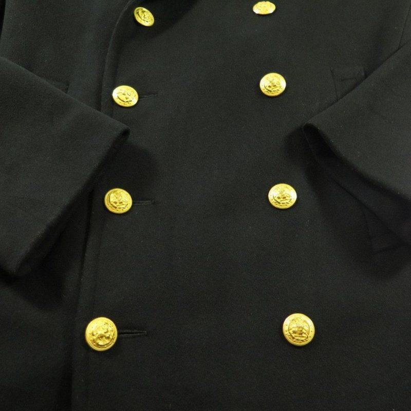 Vintage 70s USA Navy Black Wool Bridge Coat Overcoat Mens 38 | The ...