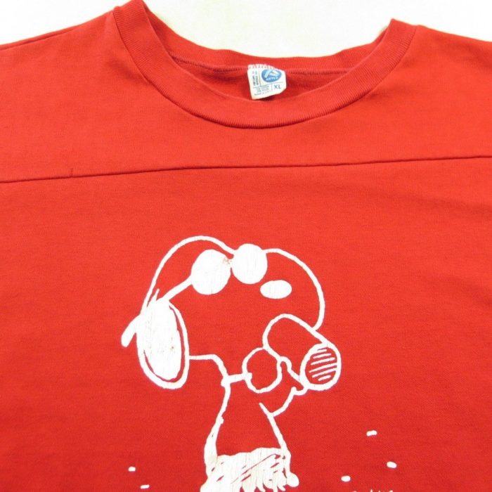 Vintage 70s Snoopy California Artex T-shirt Mens XL Jersey USA