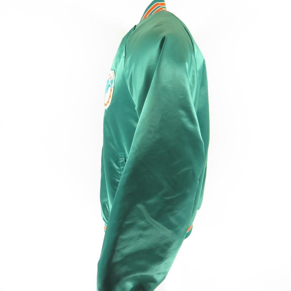 Vintage NFL (Chalk Line) - Miami 'Dolphins' Spell-Out Satin Jacket 1992  Medium – Vintage Club Clothing