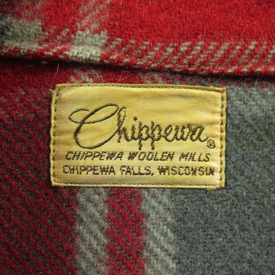 Vintage 50s Chippewa USA Plaid Wool Western Jacket Mens L | The Clothing  Vault