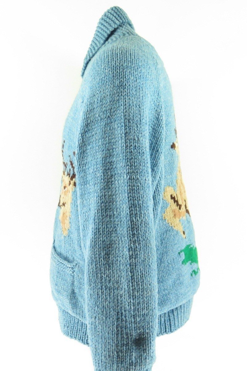 Vintage Cowichan Sweater Reindeer [1960s-] Vintage Cowichan