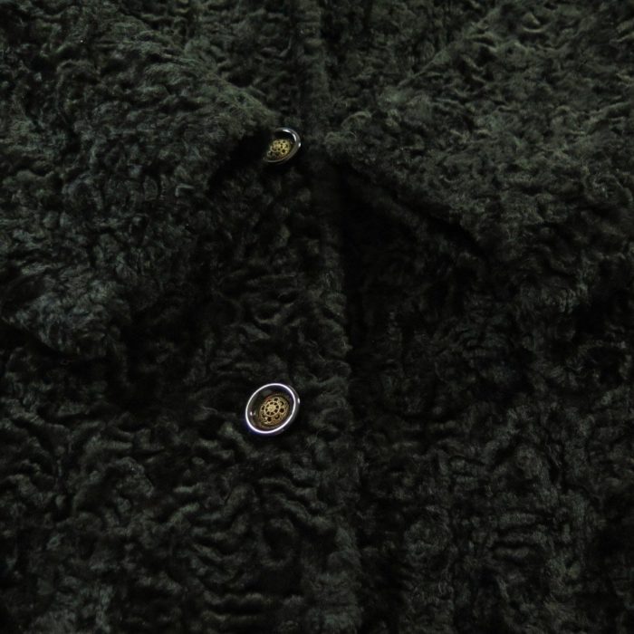 Vintage Real Curly Shearling Fur Coat Overcoat 12 or Large Deadstock ...