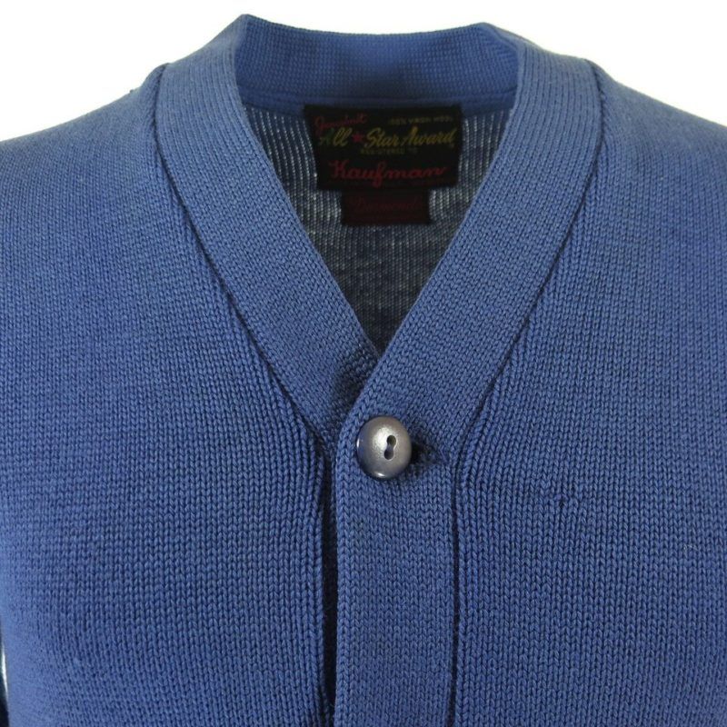 Vintage 50s Varsity Letterman Sweater Mens M Cardigan Desmonds Patches ...