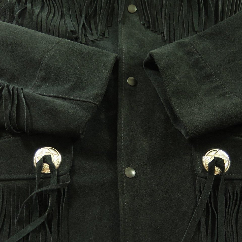 ジャケット・アウター 90s suede fringe collar Vintage 90s Tan Brown Men's Fringe Leather High Noon Jacket