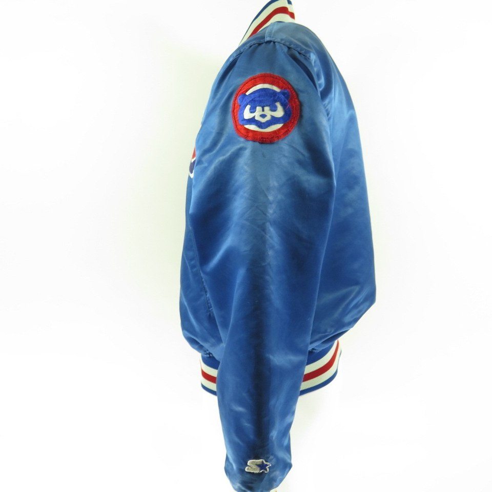 Vintage 80s Chicago Cubs Starter Jacket Mens L MLB Baseball Satin