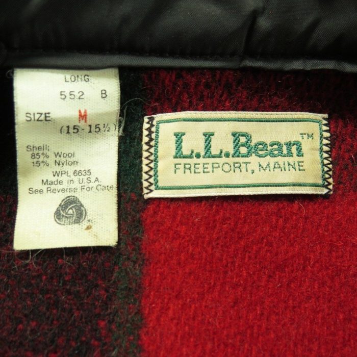 LL-Bean-plaid-t-casual-shirt-wool-H35U-6