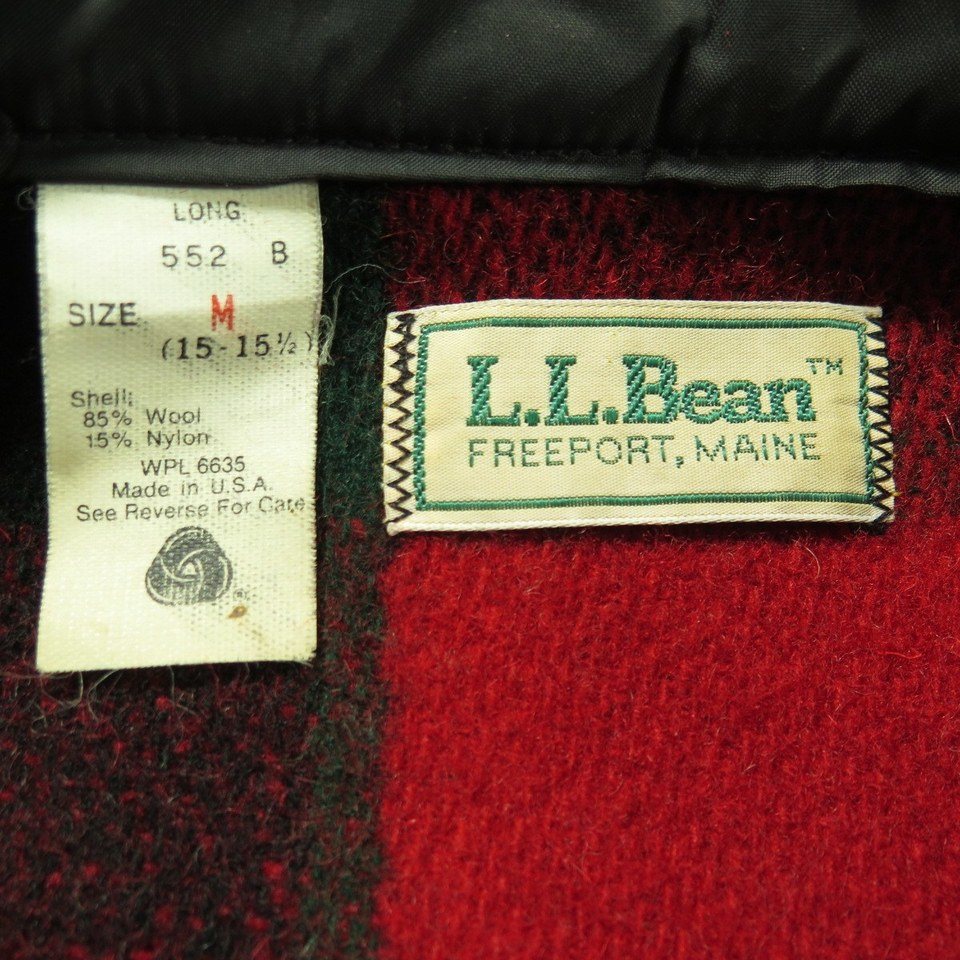 Vintage 60s LL Bean Plaid Western Casual Shirt Mens M Long Deadstock ...