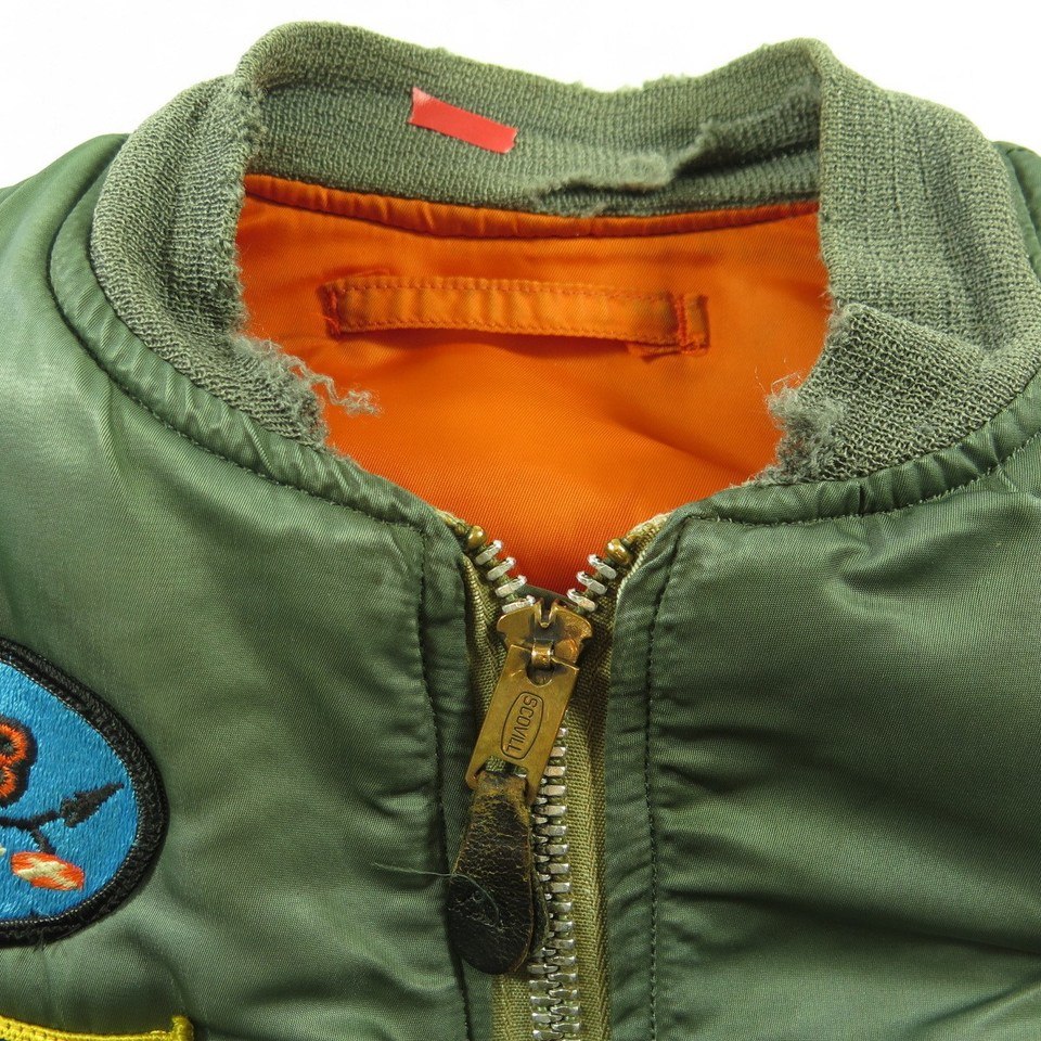 Vintage 70s MA-1 Flight Jacket Mens M Alpha Industries Reversible