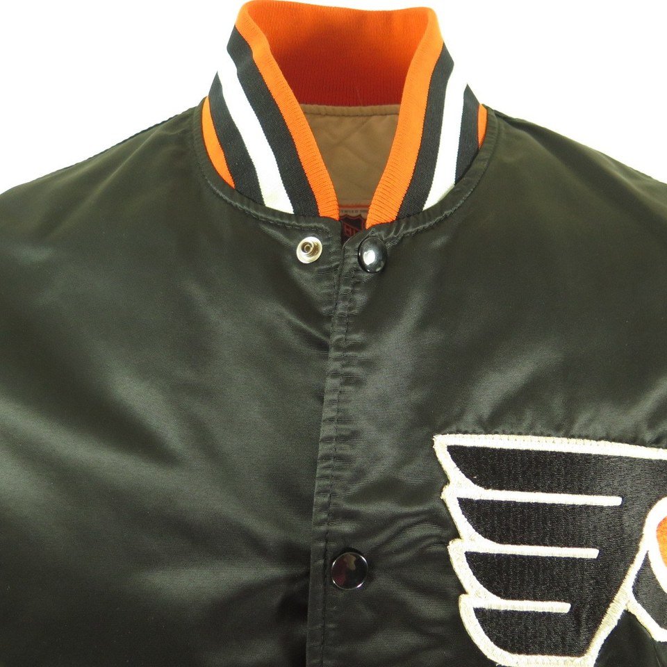 80s Philadelphia Flyers Satin Chalk Line Jacket - Men's Small