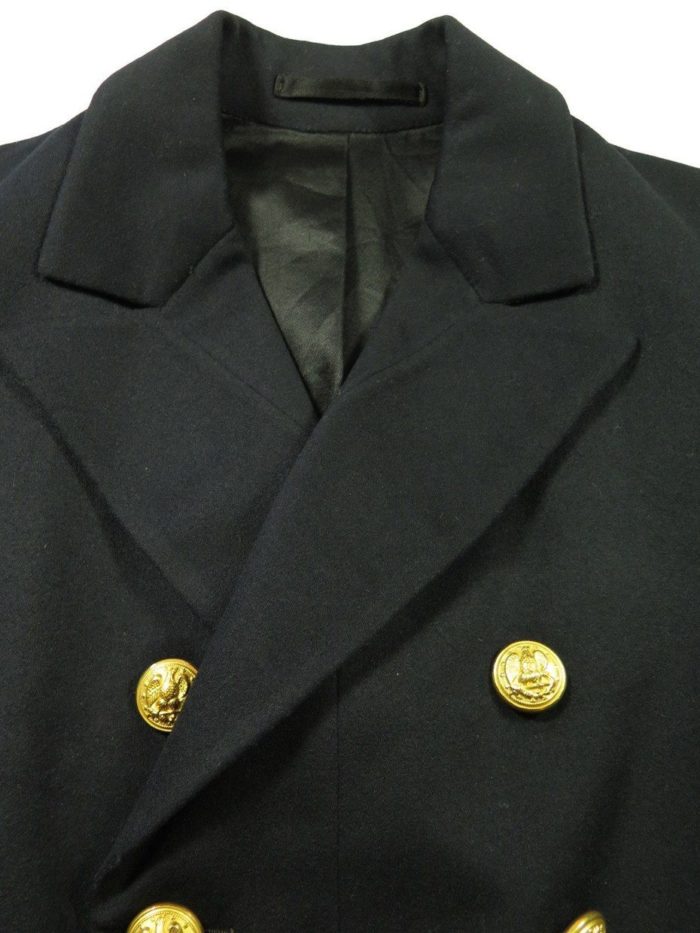 Vintage 20s 1923 Navy Officer Coat 34 or XS Black Wool Gold Eagle ...