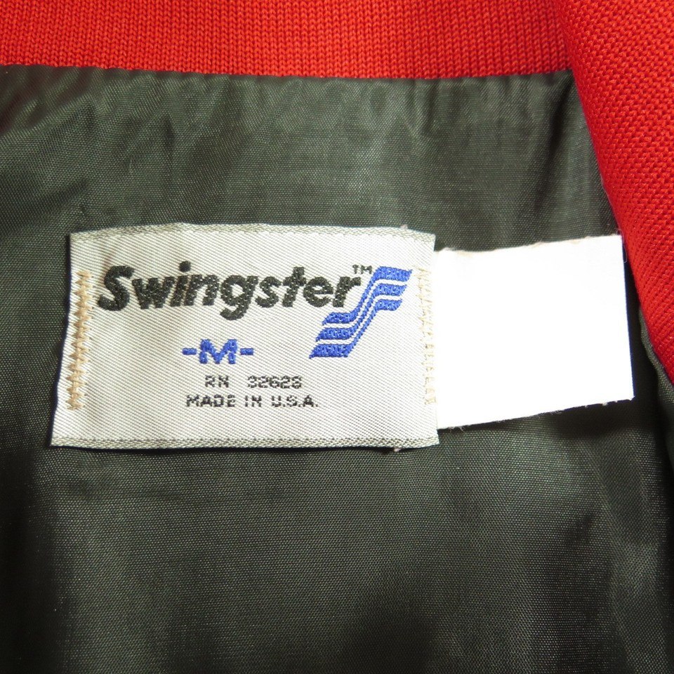 Vintage 80s Racing Jacket Men M Snap on Pennzoil Swingster