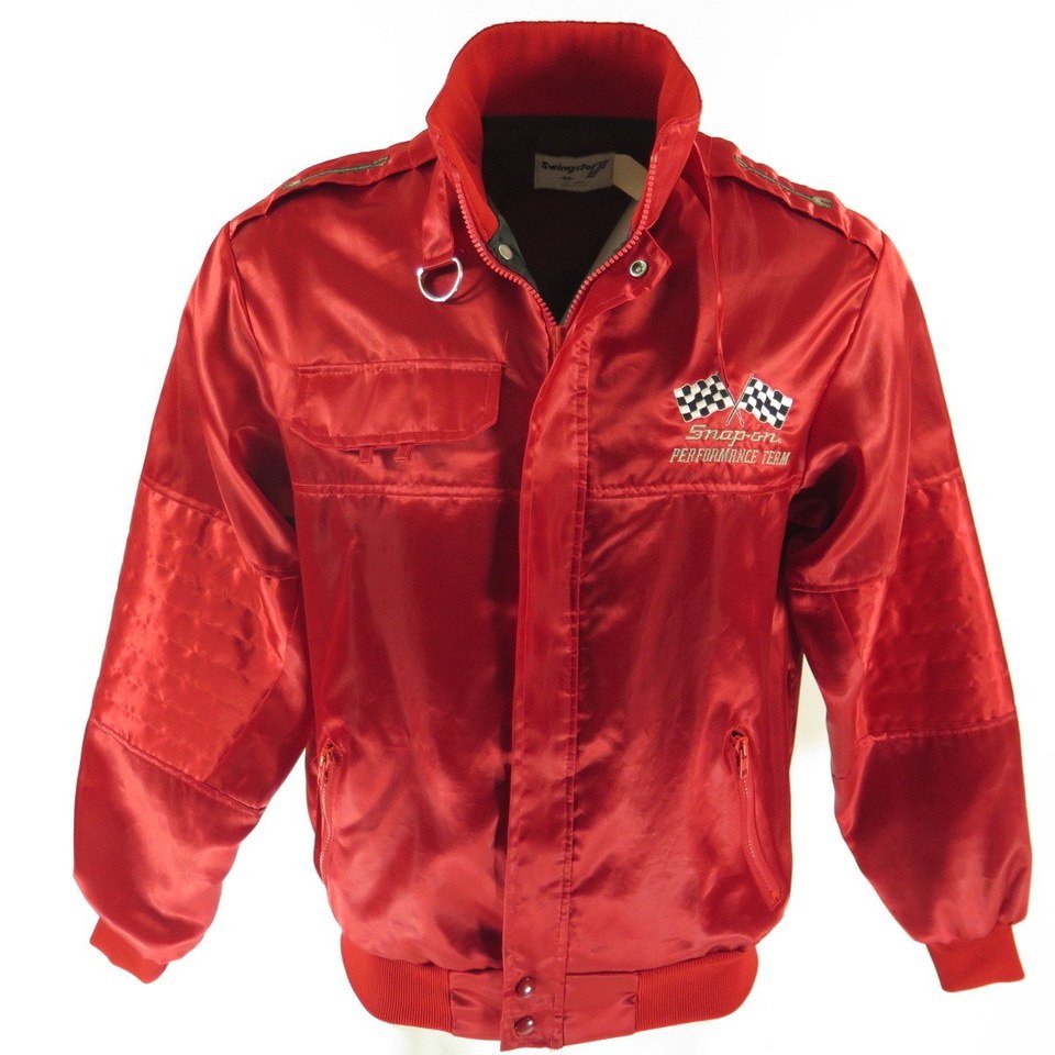 Vintage 80s Racing Jacket Men M Snap on Pennzoil Swingster