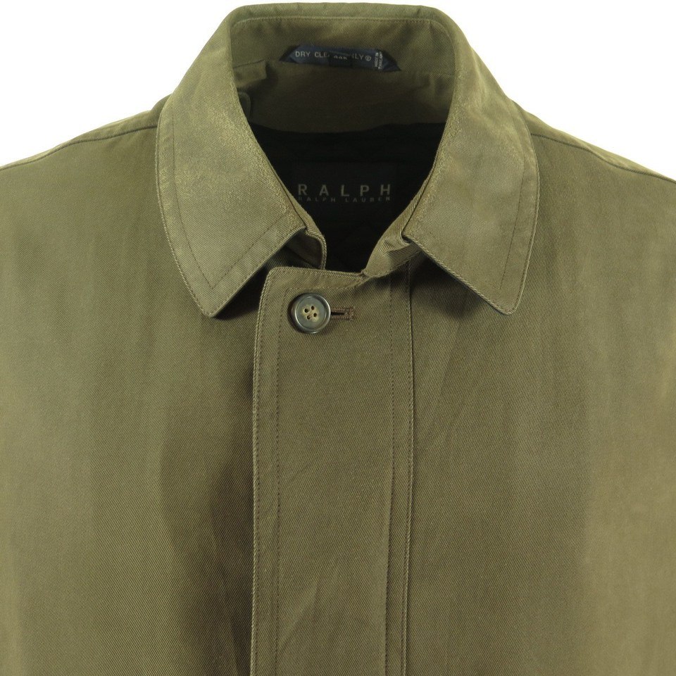 Ralph Lauren Raincoat Overcoat Coat Mens 44 R Brown w Liner Water ...