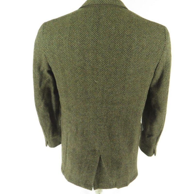 Vintage 60s Herringbone Sport Coat Jacket 42 R Wool 3 Button Thin | The ...