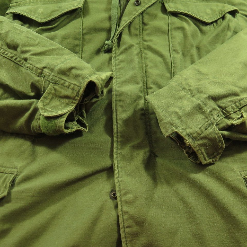 Vintage 70s M-65 Field Jacket Mens XL Vietnam So Sew With Liner OG