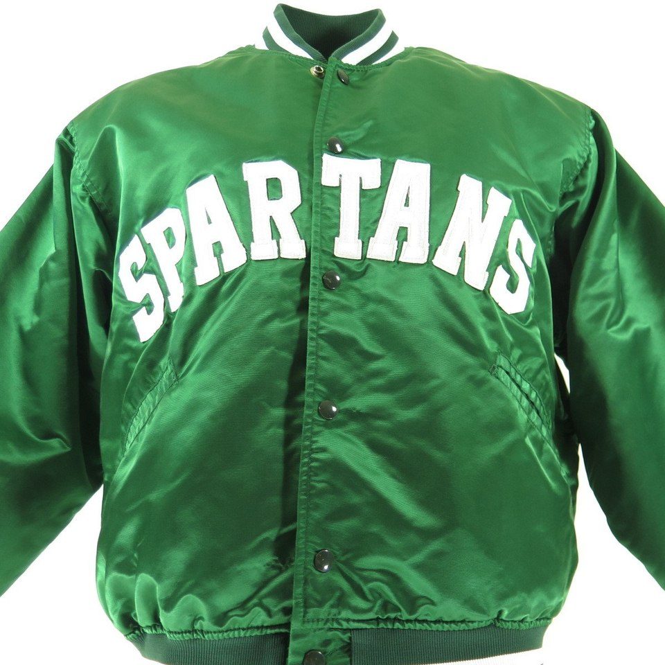 Vintage 70s Michigan State Spartans Jacket XL Felco Union Made College ...