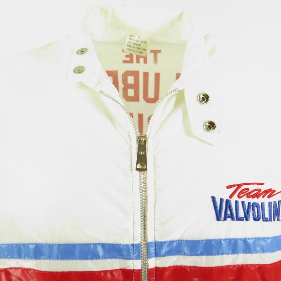 Vintage 80s Valvoline Lube Pit Racing Team Windbreaker Jacket Men L | The  Clothing Vault