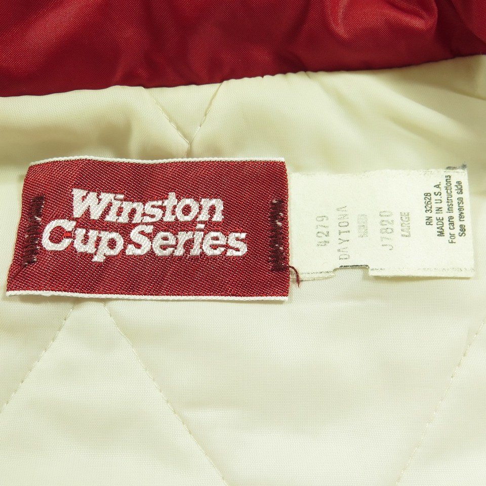 Vintage 80s NASCAR Daytona Racing Jacket L Deadstock Winston