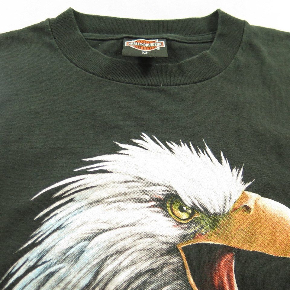 Vintage 90s 3D Emblem Harley Davidson Shop T-shirt M Eagle Righteous Ruler  Biker | The Clothing Vault