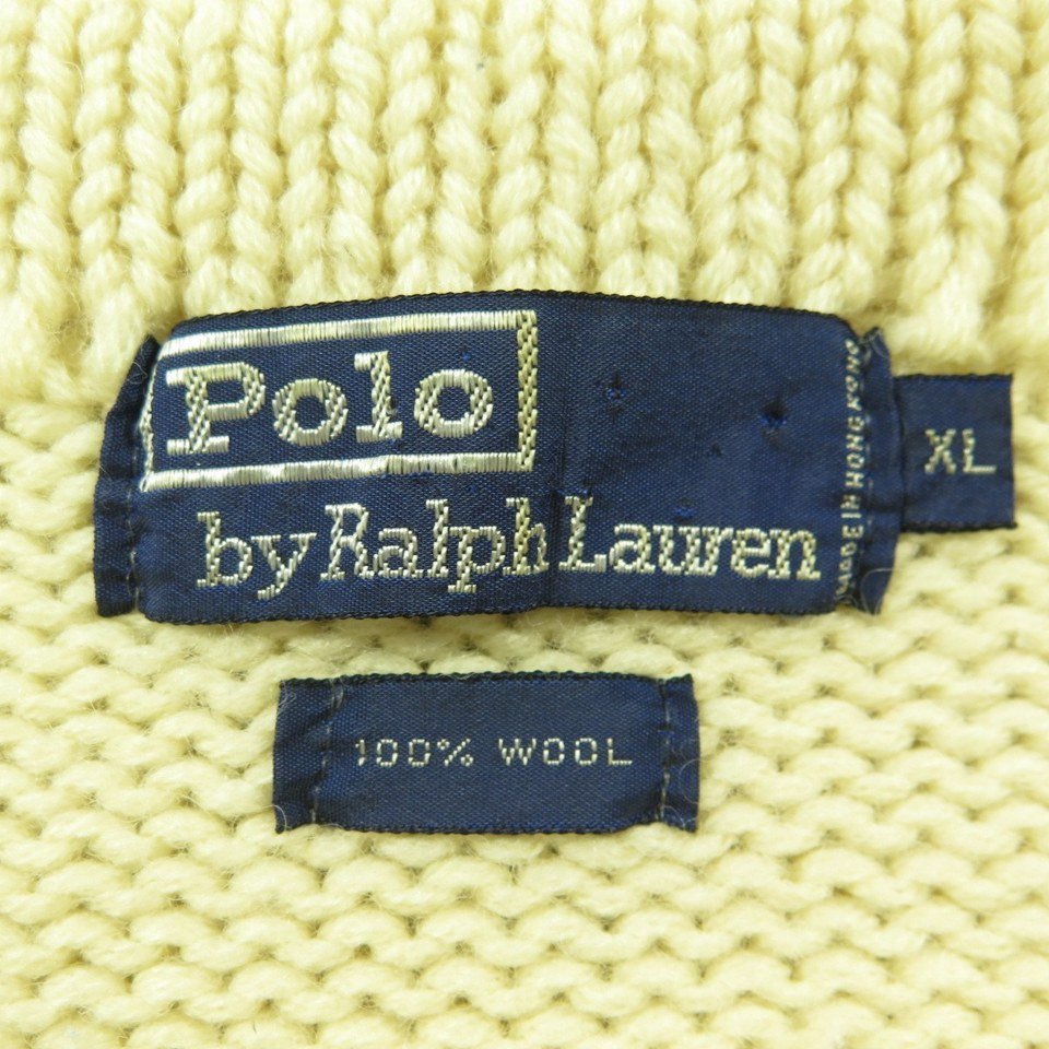 Vintage 90s Polo Ralph Lauren Sweater Mens XL Embroidered Crest Wool ...