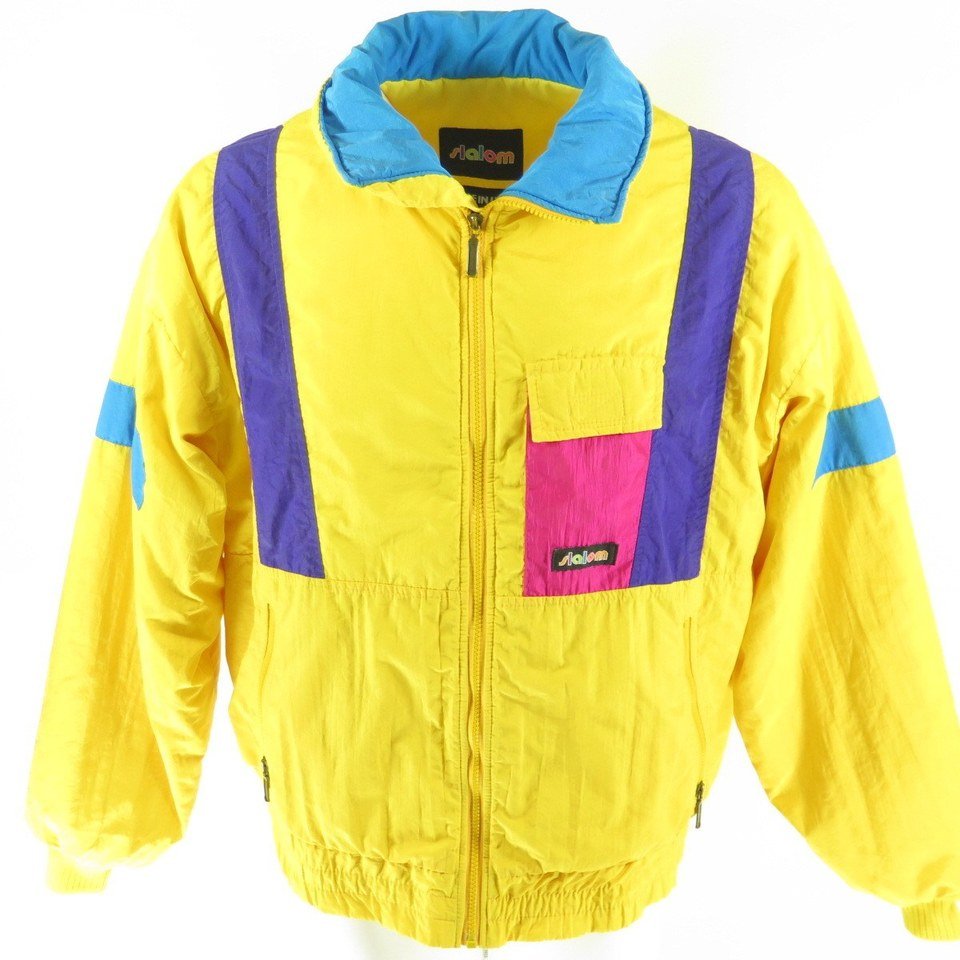 Vintage 80s Slalom Ski Jacket Mens XL Time Machine Puffy Puffer Retro ...