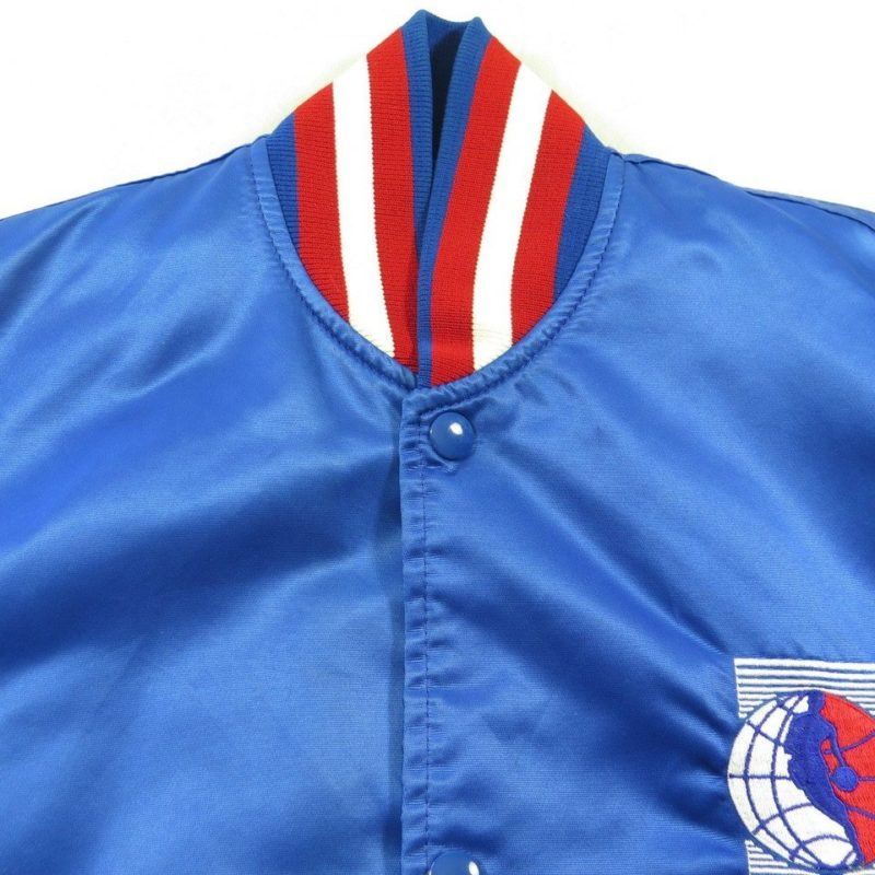 Vintage 80s Starter NBA Basketball Jacket Medium NCAA Satin USA made ...