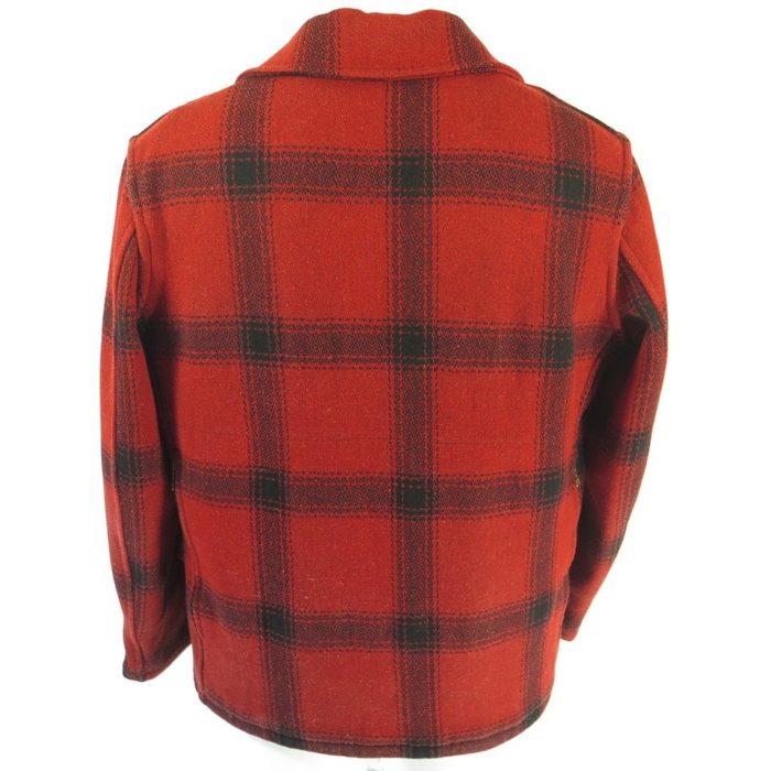 Vintage 30s Wool Hunting Jacket Coat 46 D Pockets Red Black Plaid ...