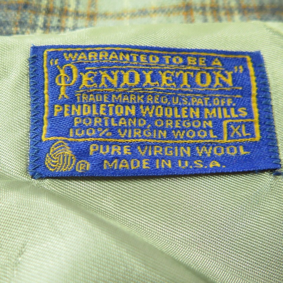 Vintage 60s Pendleton Jacket Mens XL Deadstock Western Leather Knot ...