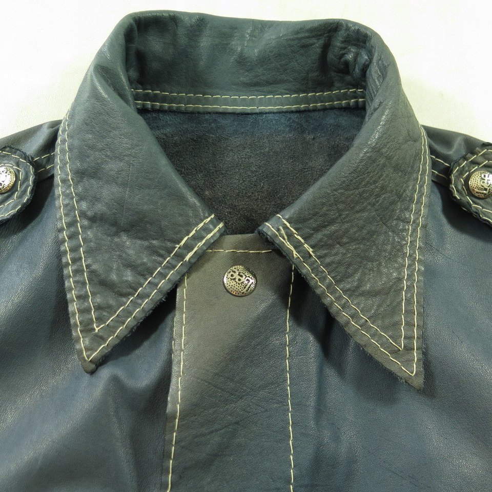 Vintage 60s Lee Reversible Shirt Jacket Mens M USA Made Suede Leather ...