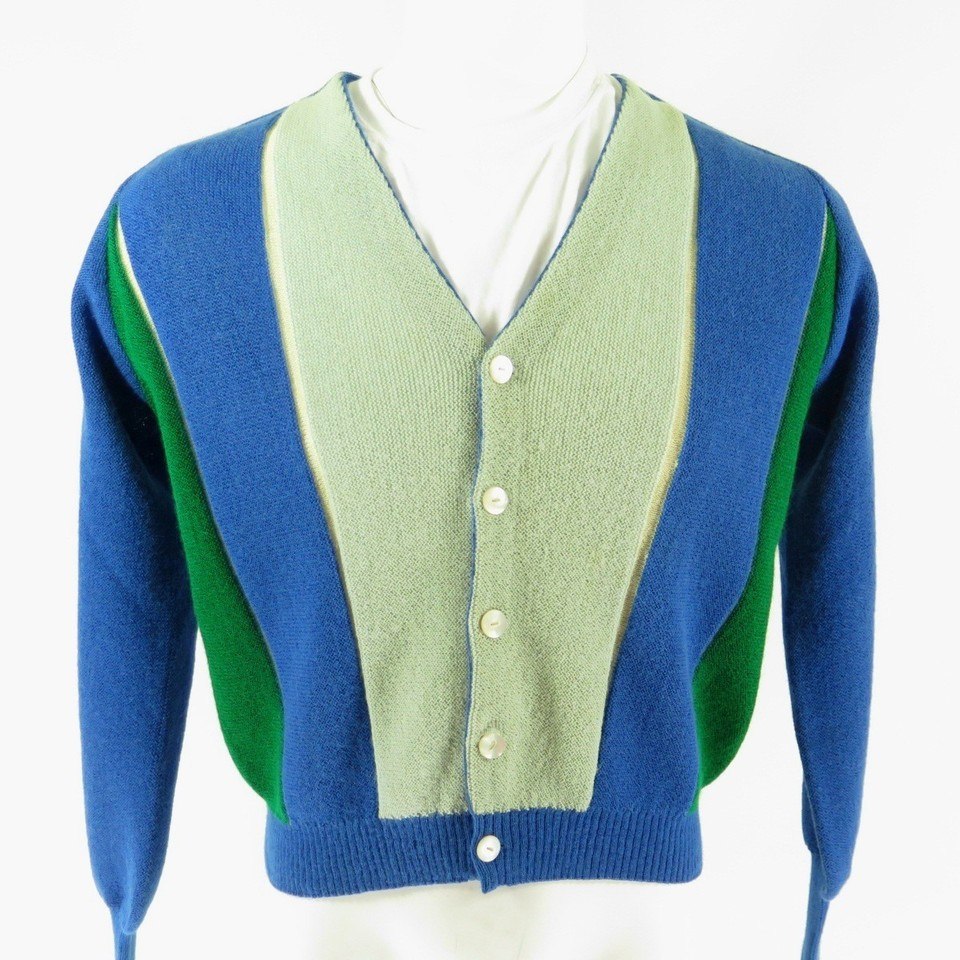 Vintage 60s Rockabilly Cardigan Sweater Mens 40 Alpaca Wool Parka of Vienna