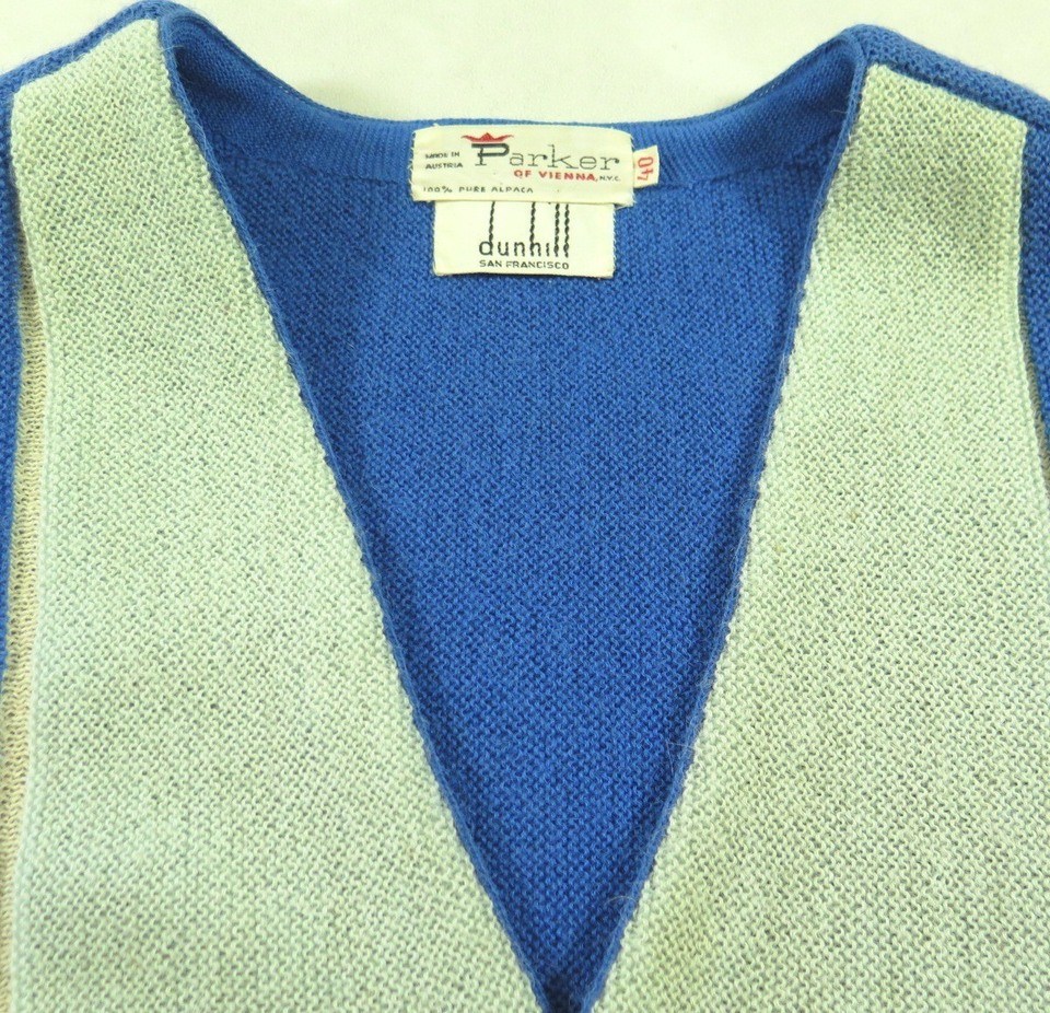 Vintage 60s Rockabilly Cardigan Sweater Mens 40 Alpaca Wool