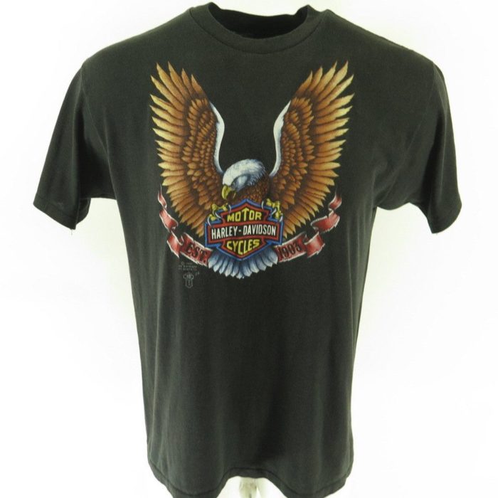 80s-3D-harley-davidson-t-shirt-eagle-H46B-1