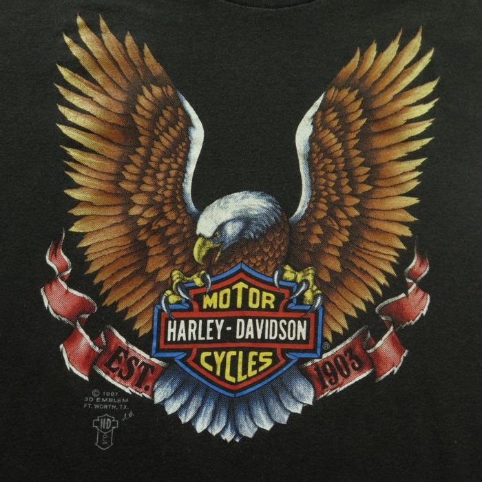 80s-3D-harley-davidson-t-shirt-eagle-H46B-5