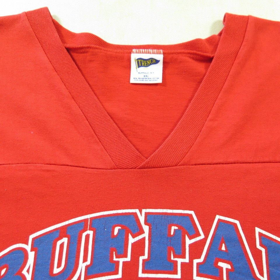 Vintage 90s Buffalo Bills Jersey T-shirt Mens 2XL NFL Football Red