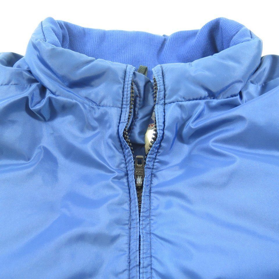 Vintage 70s Gerry Down Parka Mens M Puffy Blue Double Zip Belted Ski ...